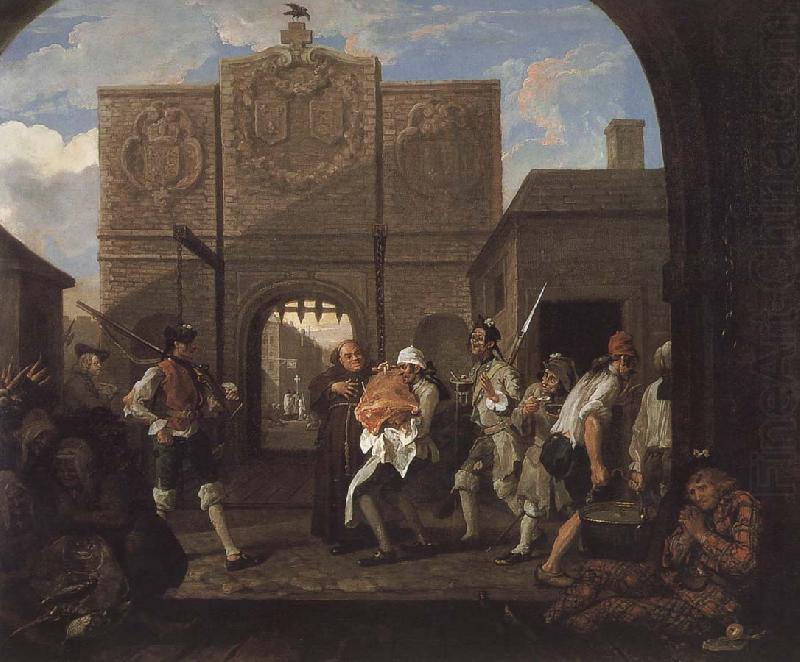 William Hogarth Output of the roast beef of England china oil painting image